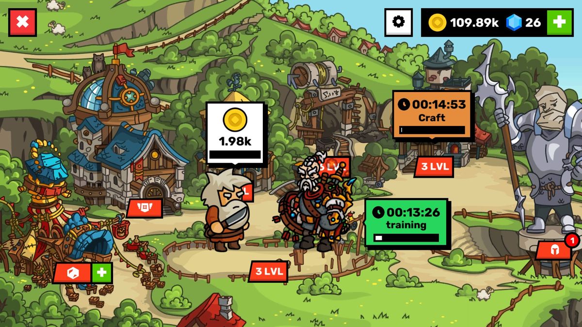 Screenshot of Towerlands (Android, 2020) MobyGames