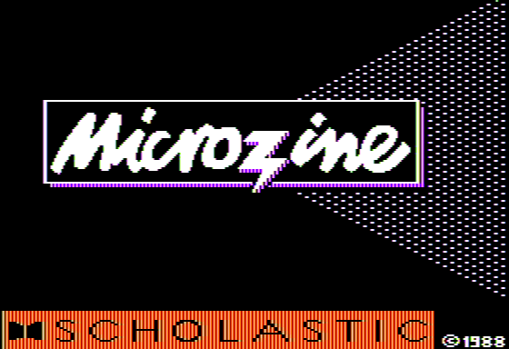 Microzine #27 (Apple II) screenshot: Title Screen