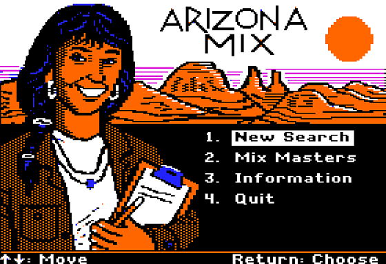 Arizona Mix (Apple II) screenshot: Title Screen