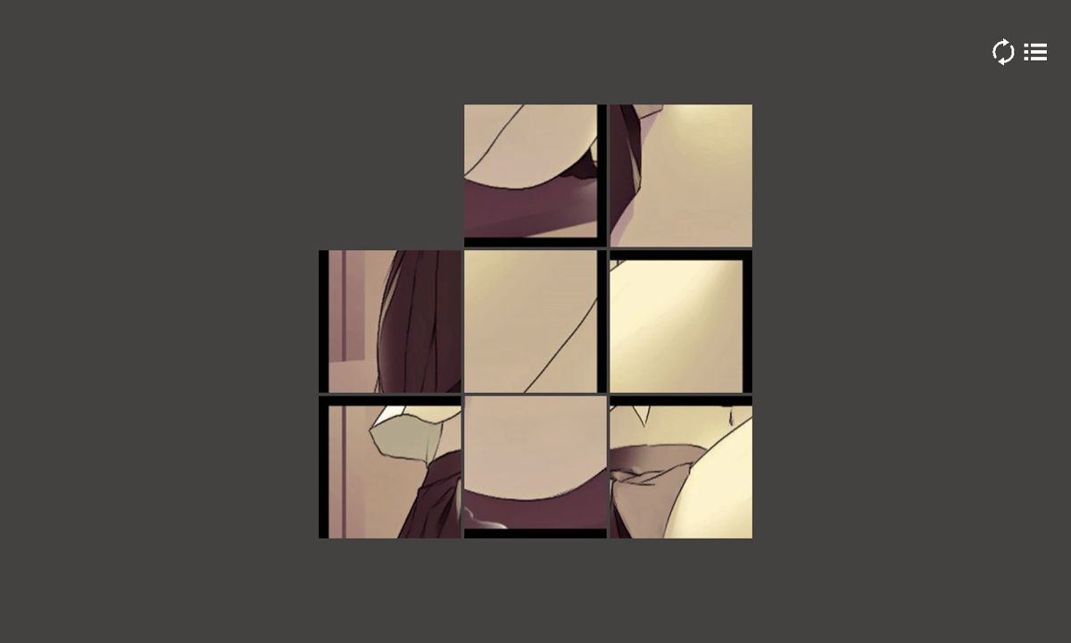 Hentai Puzzle (Linux) screenshot: Put back the scrambled image