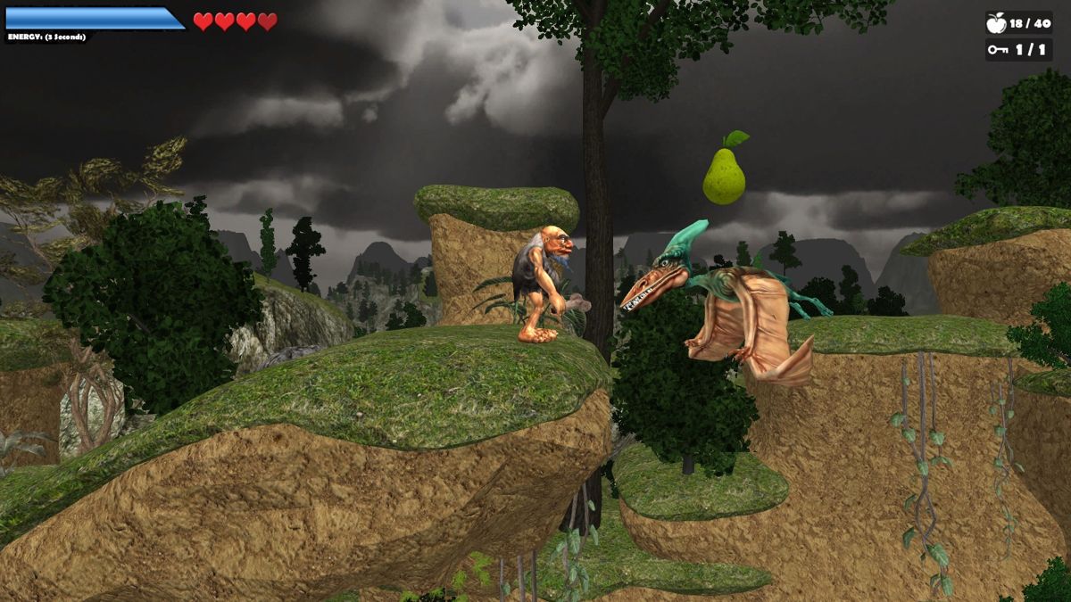 Caveman World: Mountains of Unga Boonga (Windows) screenshot: Pterodactyl