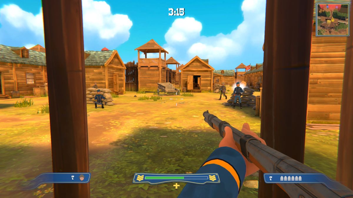 The Bluecoats: North & South (Windows) screenshot: Attacking a fort.