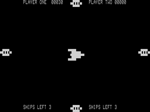 Battle Station (TRS-80) screenshot: The Enemies are Coming
