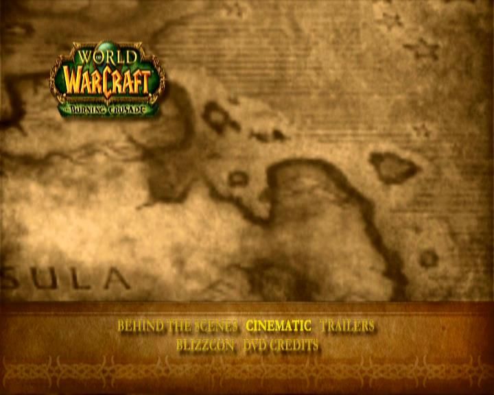 World of WarCraft: The Burning Crusade (Collector's Edition) (Windows) screenshot: The title screen of the Making-of video DVD