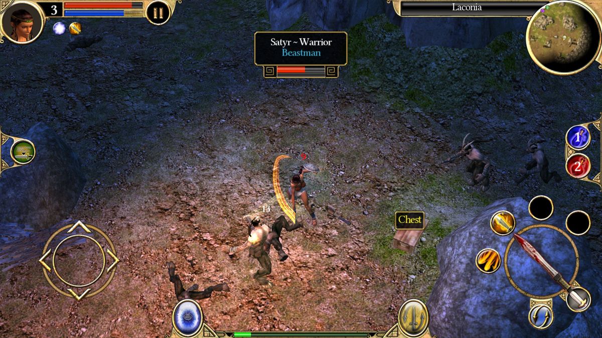 Titan Quest (Android) screenshot: Flaming sword
