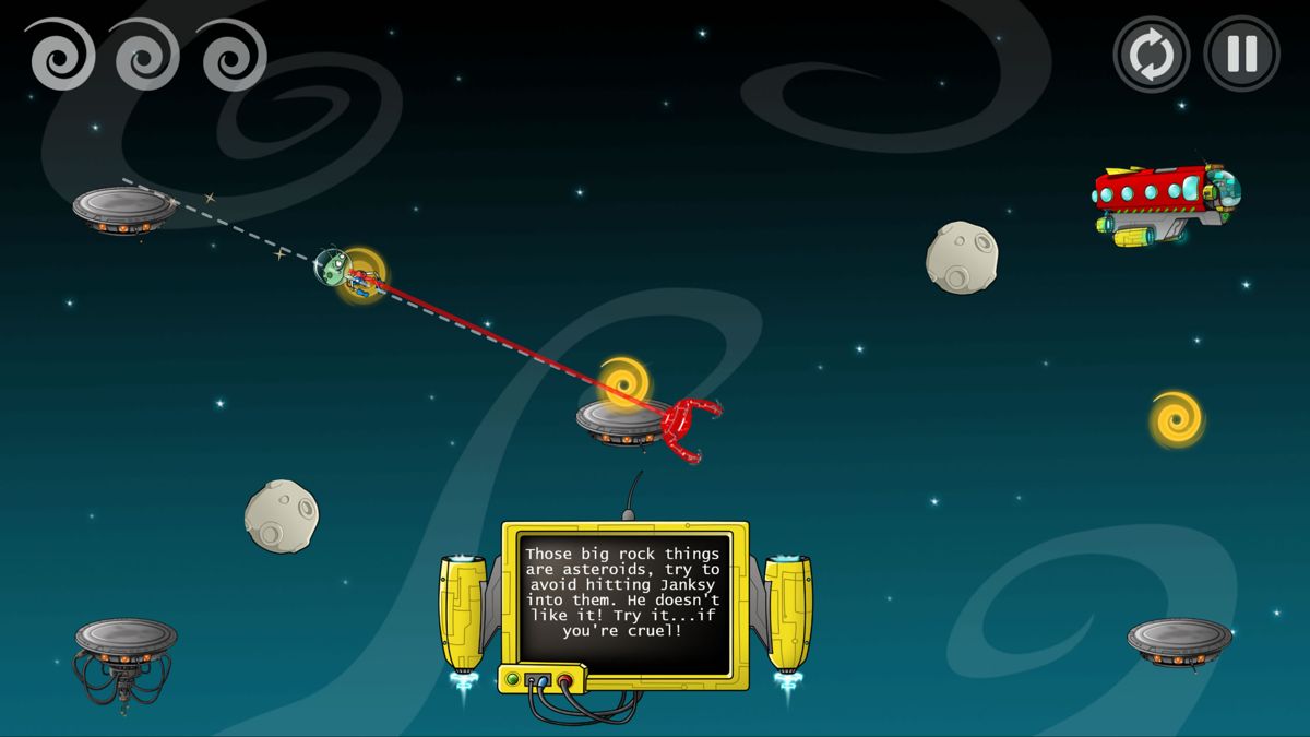 Janksy (Windows Apps) screenshot: Watch out for Asteroids