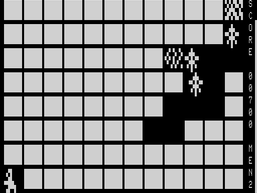 Penguin (TRS-80) screenshot: Lots of Ice Blocks