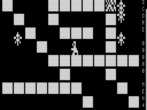 Penguin (TRS-80) screenshot: Hunting Enemies