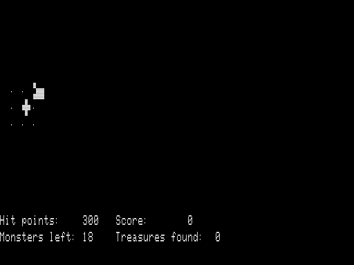 Adventure Dungeon (TRS-80) screenshot: Starting on Level 1