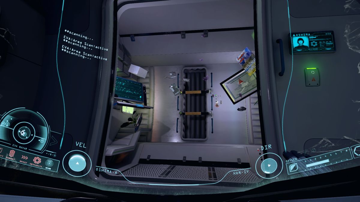 ADR1FT (PlayStation 4) screenshot: Oshima's quarters