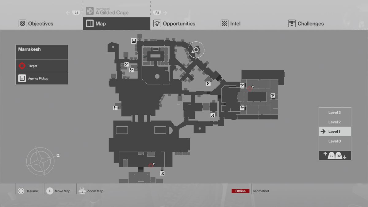 Hitman: The Complete First Season (PlayStation 4) screenshot: Episode 3: Mission map