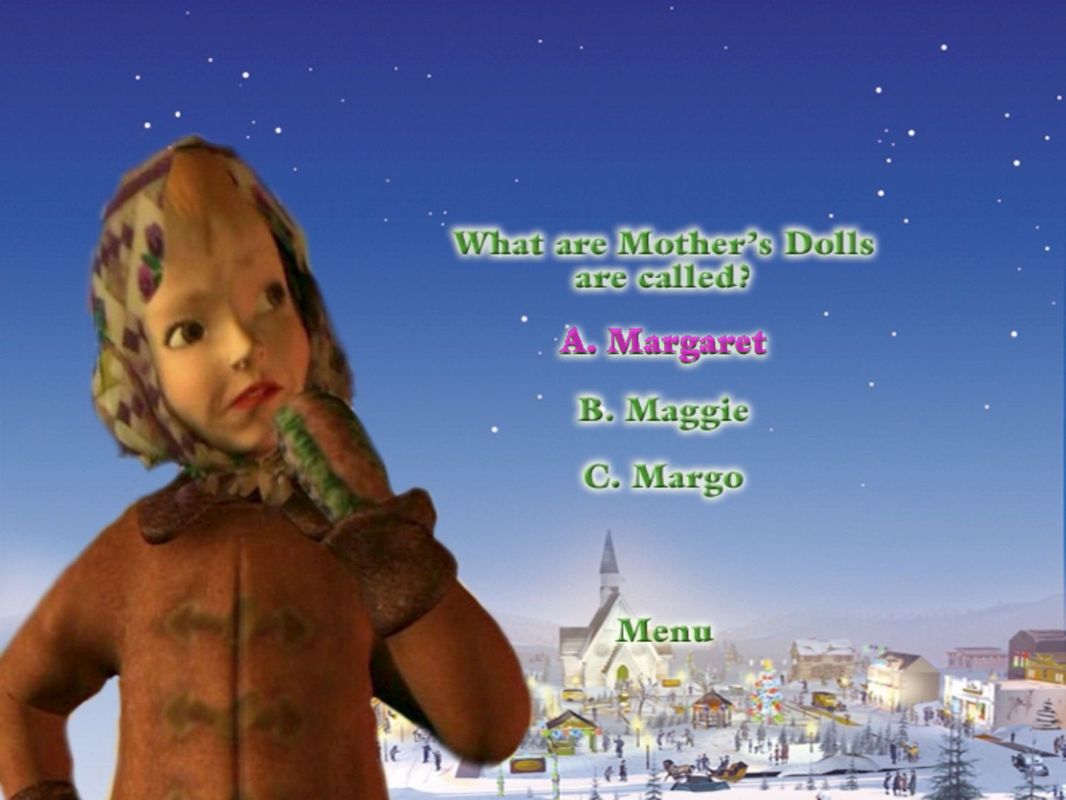 The Littlest Light on the Christmas Tree (Included Game) (DVD Player) screenshot: A sample question