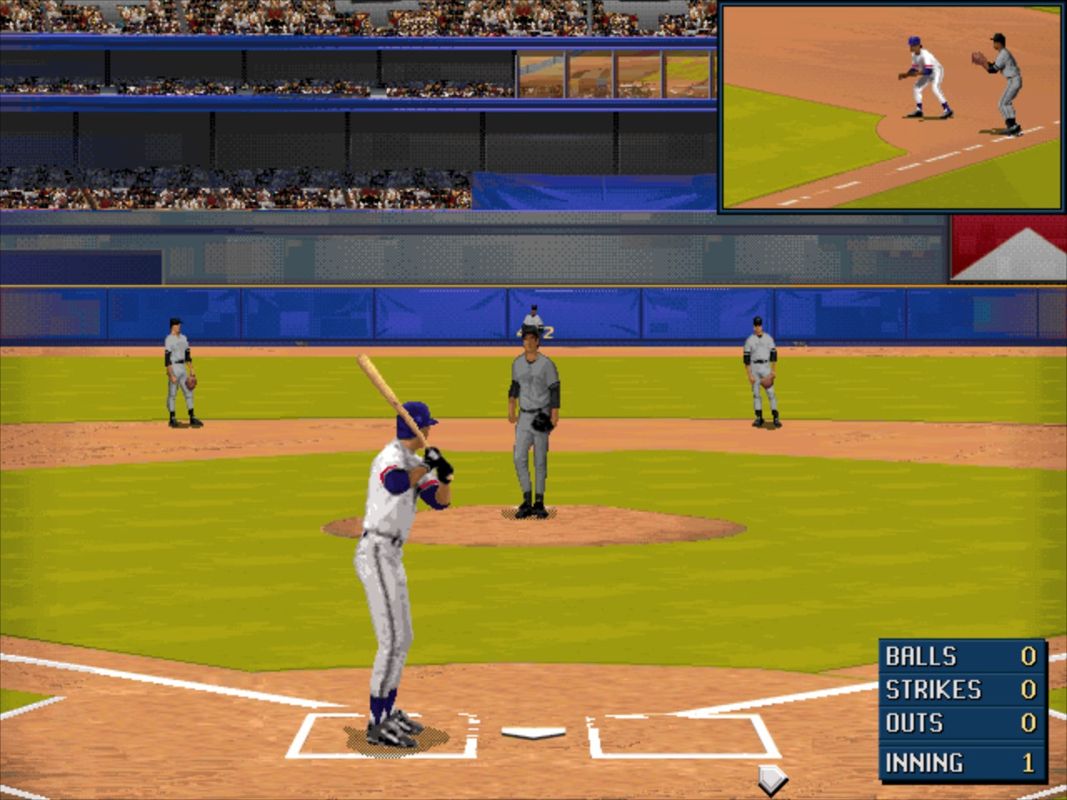 Tony La Russa Baseball 3 (DOS) screenshot: Up at bat