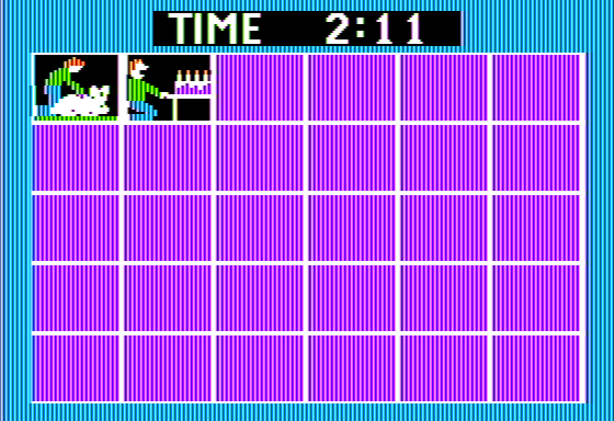 Race the Clock (Apple II) screenshot: These Don't Match