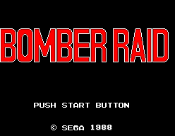 Bomber Raid (SEGA Master System) screenshot: Title