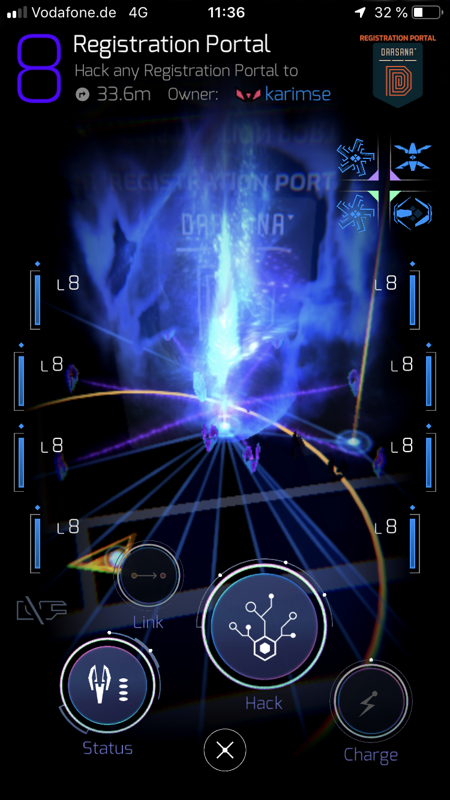 Ingress Prime (iPhone) screenshot: I'm visiting the registration portal during the Darsana Prime event.