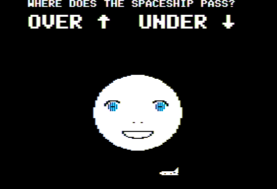 Space Waste Race (Apple II) screenshot: Moon Pass