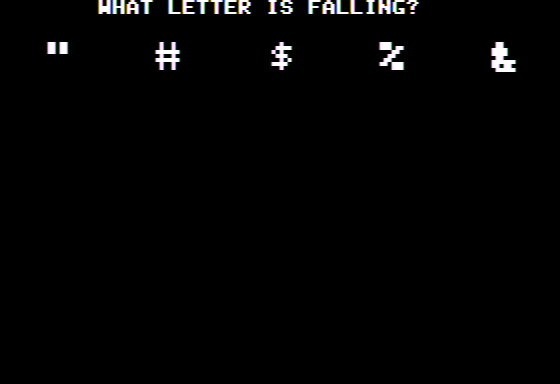 Space Waste Race (Apple II) screenshot: Fall Out