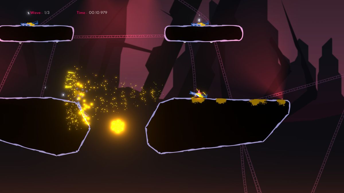 SpiderHeck (Windows) screenshot: You can pick a shotgun and blast opponents.