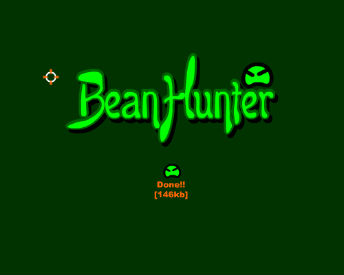 Bean Hunter (Browser) screenshot: Title screen