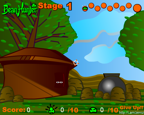 Bean Hunter (Browser) screenshot: Game started