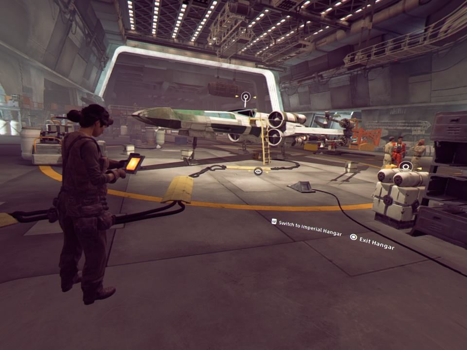 Star Wars: Squadrons (PlayStation 4) screenshot: Rebel hangar