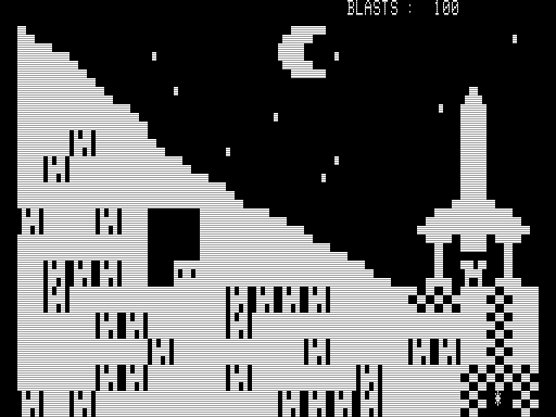 Cavern Quest (TRS-80) screenshot: Starting the Trip