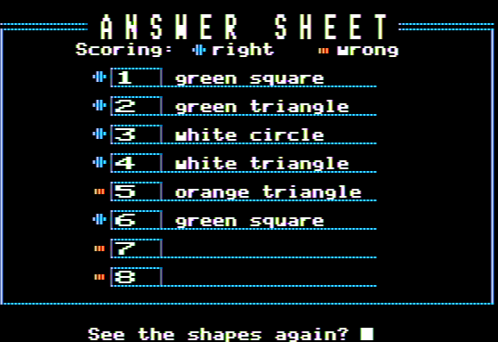 Regrouping (Apple II) screenshot: My Memory Falters Worse