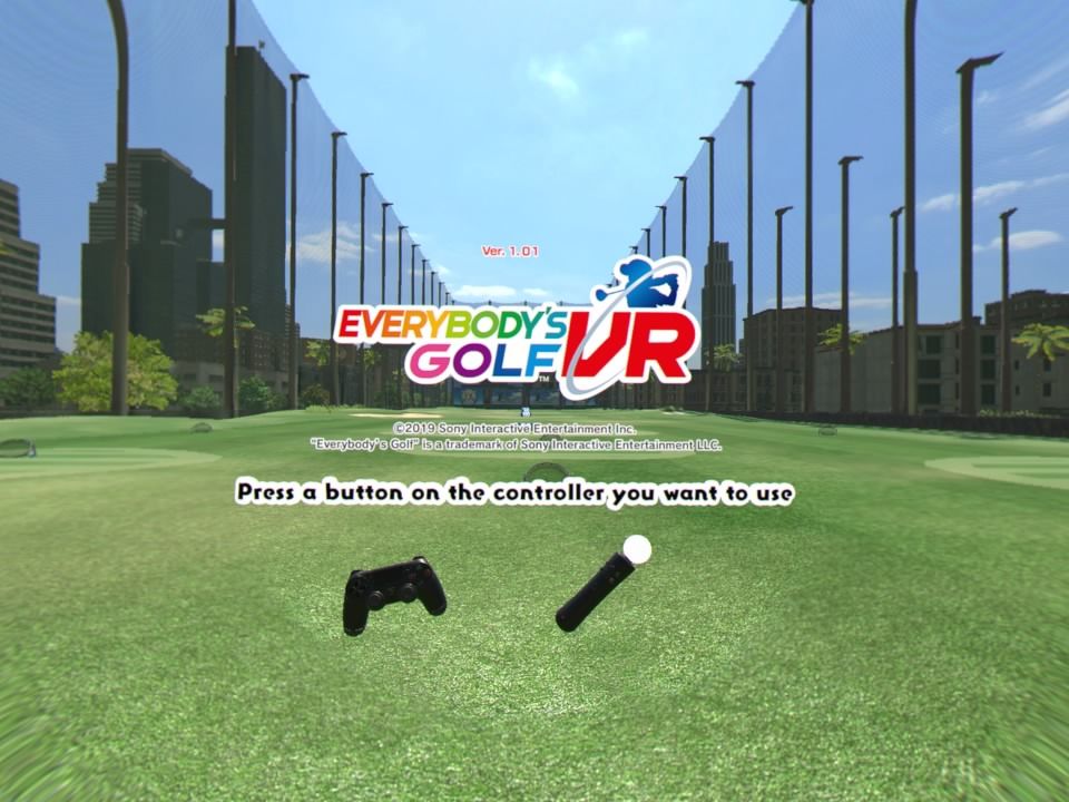 Everybody's Golf VR (PlayStation 4) screenshot: Title screen