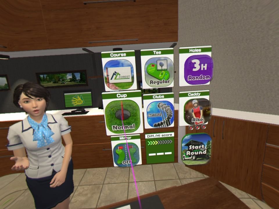 Everybody's Golf VR (PlayStation 4) screenshot: Selecting the game type