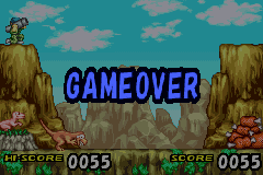 Jurassic Park Institute Tour: Dinosaur Rescue (Game Boy Advance) screenshot: Game over.
