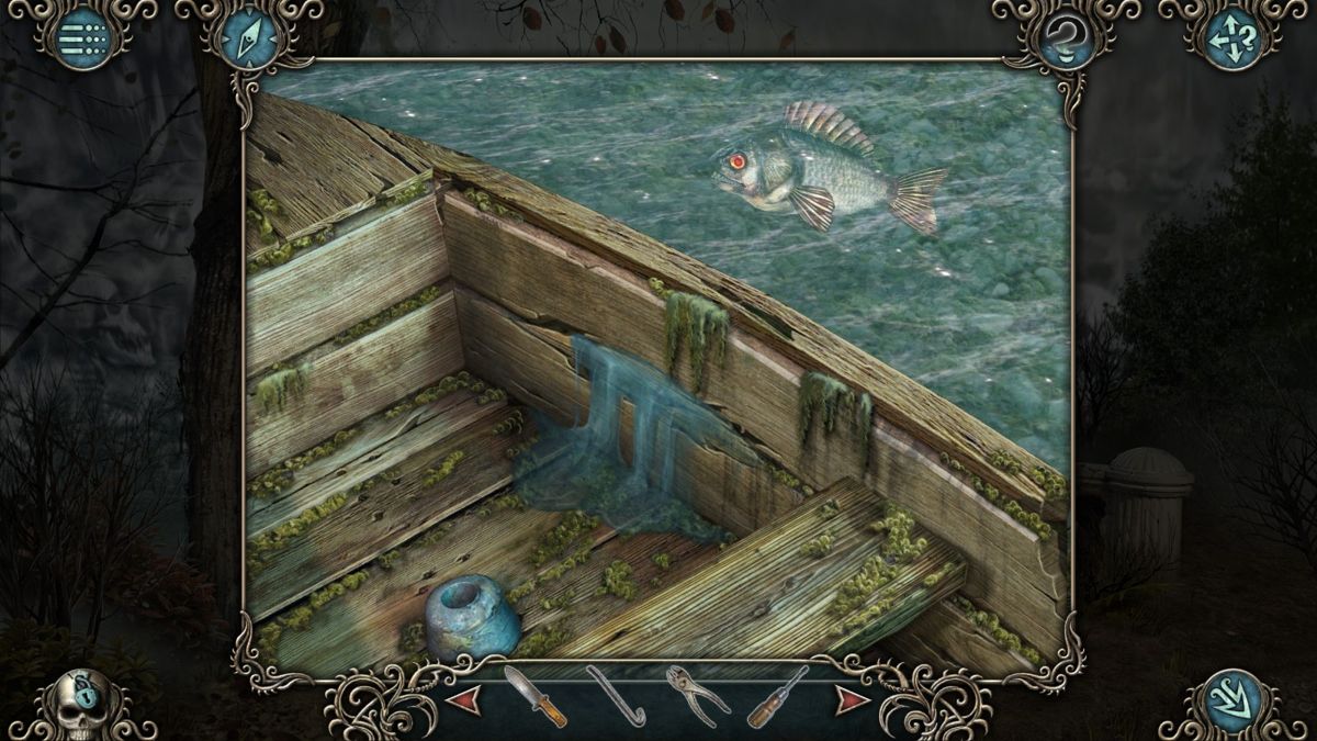 Cursed (Windows) screenshot: you need to repair this boat
