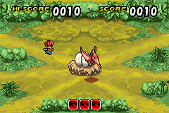Jurassic Park Institute Tour: Dinosaur Rescue (Game Boy Advance) screenshot: Look behind you - there's an egg thief!
