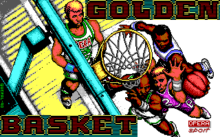 Golden Basket (DOS) screenshot: Title screen (EGA)