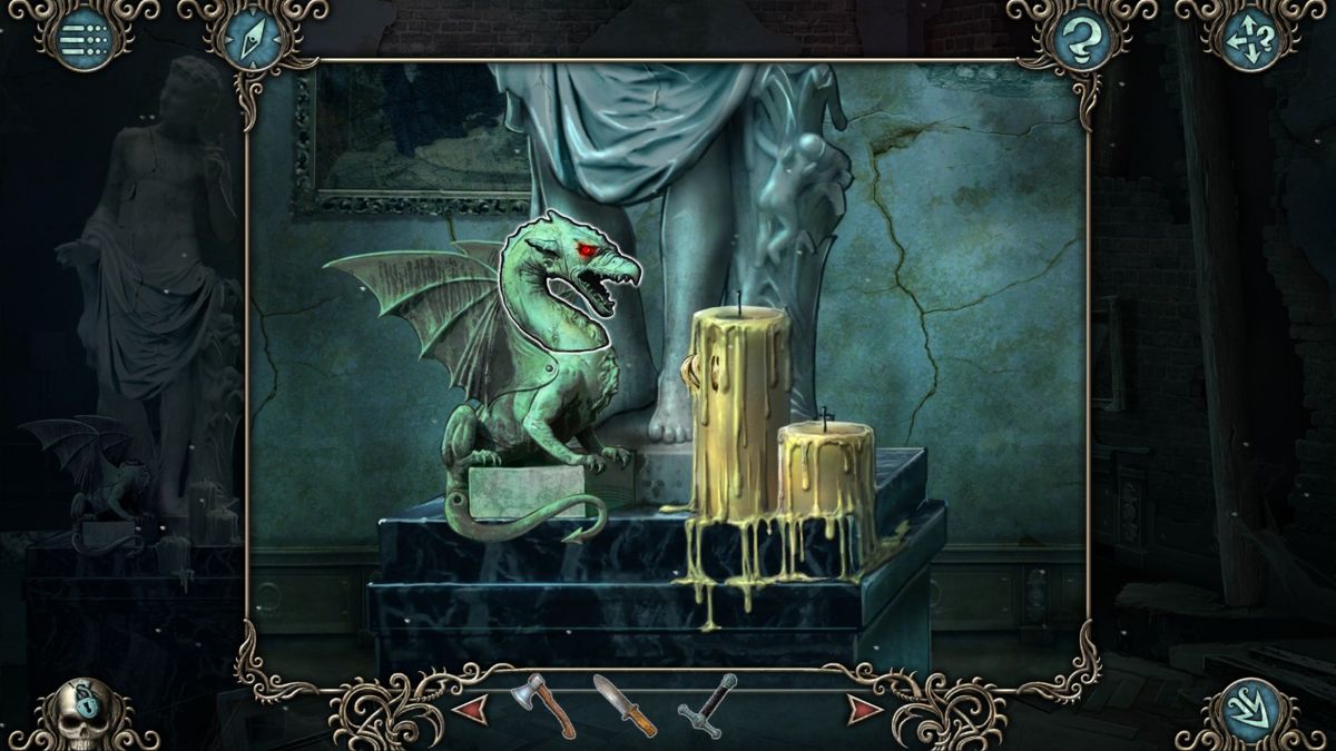 Cursed (Windows) screenshot: Dragon statue - this just works