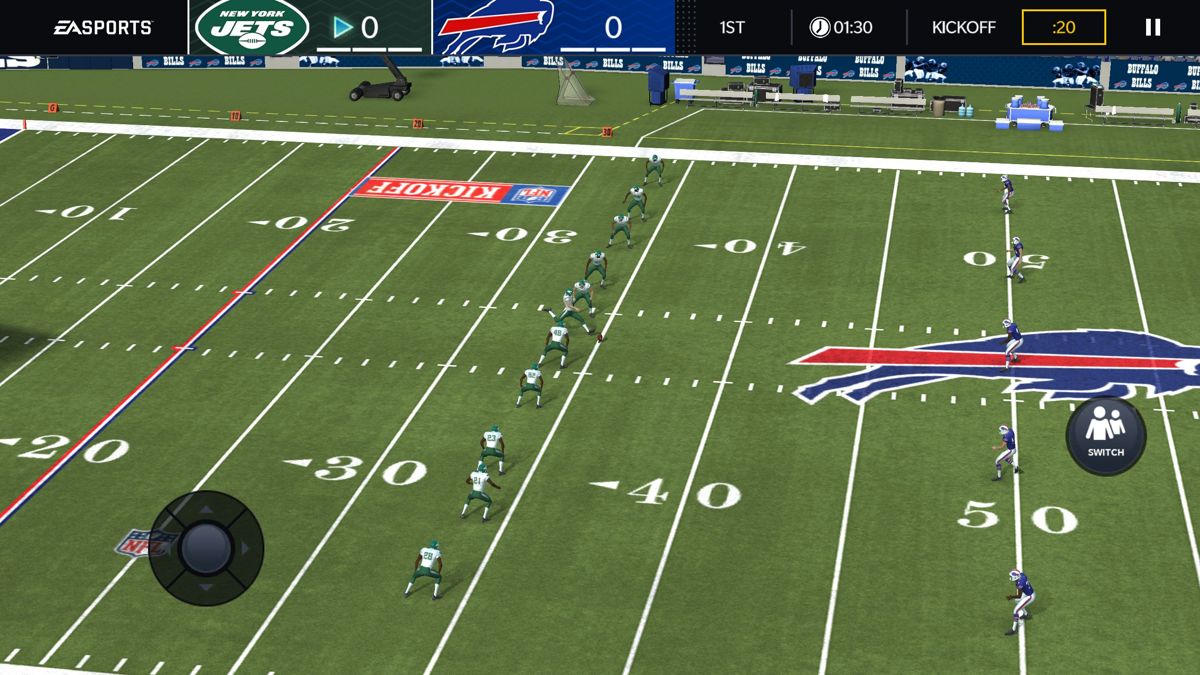 Madden NFL 21 Mobile (Android) screenshot: Kick-off