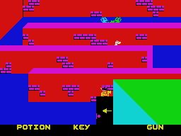 Monty Is Innocent (ZX Spectrum) screenshot: Inside the prison