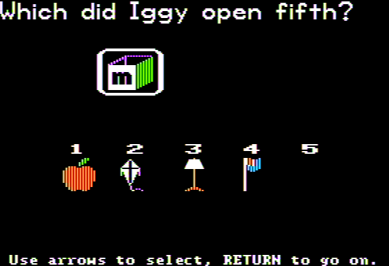 Teddy and Iggy (Apple II) screenshot: Remembering the Order