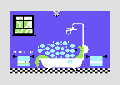 Bubble Burst (Commodore 64) screenshot: Grey Zeboingers Streak Towards me