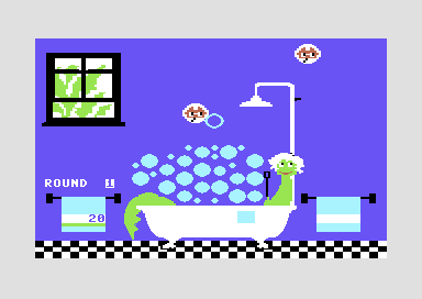 Bubble Burst (Commodore 64) screenshot: I Captured them in Bubbles