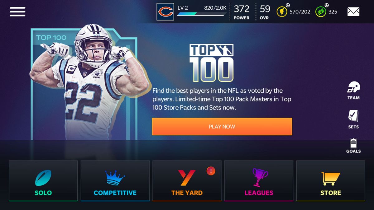 Madden NFL 21 Mobile (Android) screenshot: Main menu