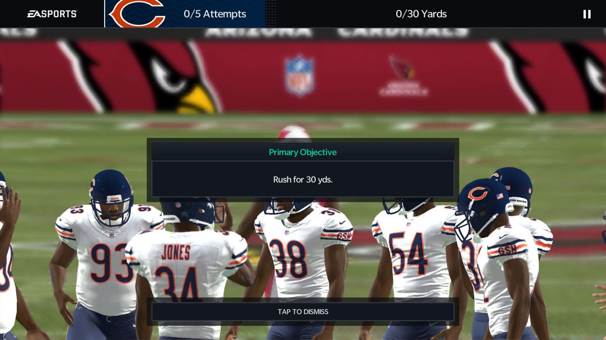 Madden NFL 21 Mobile (Android) screenshot: Challenge objective
