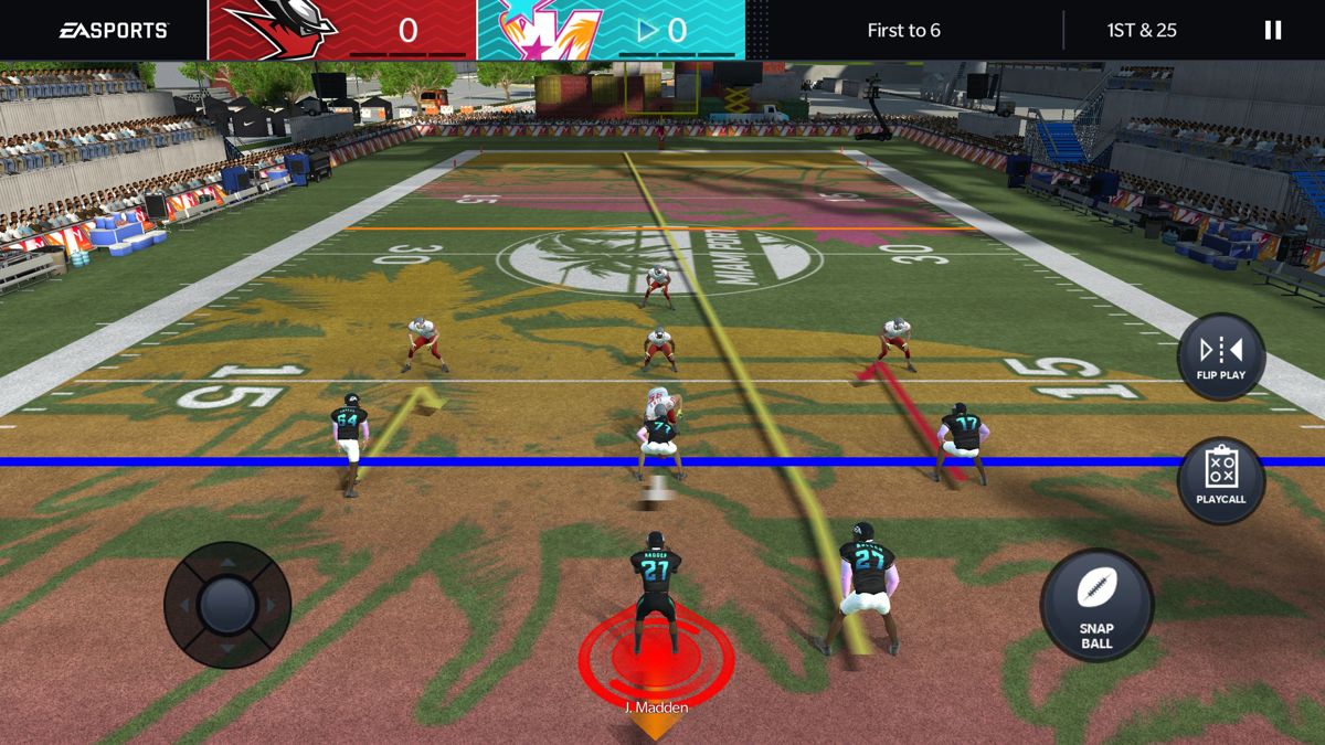 Madden NFL 21 Mobile (Android) screenshot: The Yard mode gameplay
