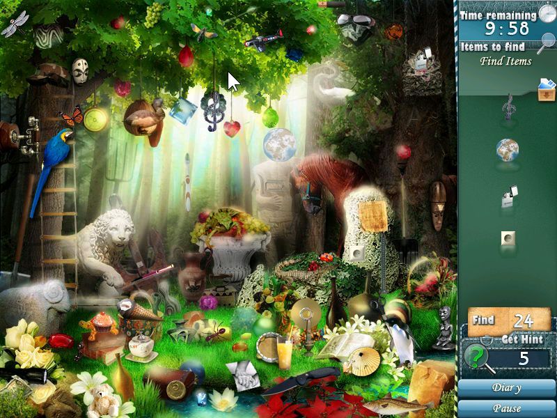 20 Days to Find Amy (Windows) screenshot: By bringing in a three puzzle dream sequence one day the game gets to use more surreal settings