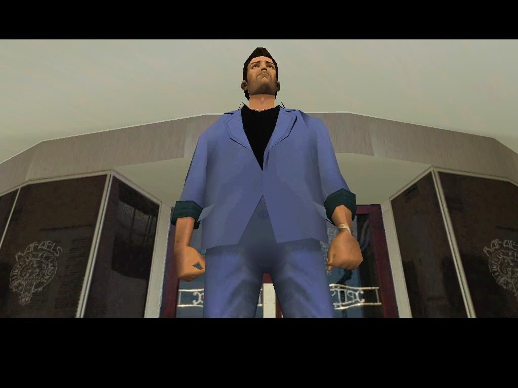 Grand Theft Auto: Vice City (Windows) screenshot: Changing clothes so I can attend a rich party.