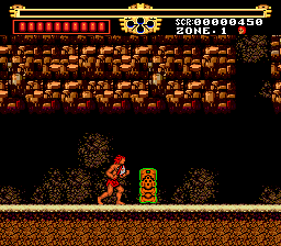 The Legendary Axe (TurboGrafx-16) screenshot: Destroy the statue to get some items