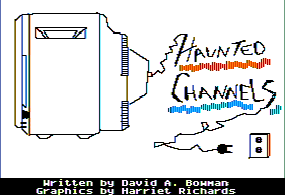 Microzine #22 (Apple II) screenshot: Haunted Channels - Title Screen