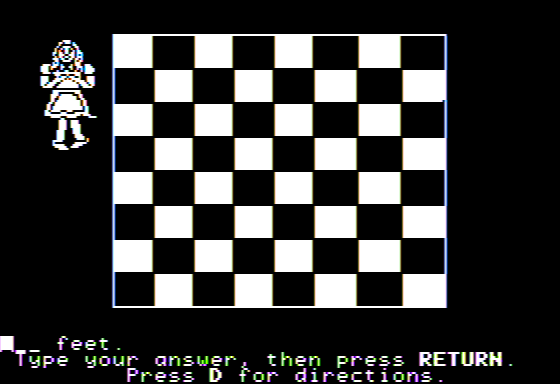 Microzine #19 (Apple II) screenshot: Malice in Wonderland - The Chessboard