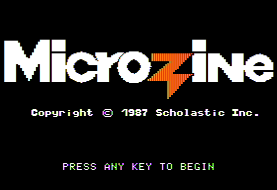 Microzine #19 (Apple II) screenshot: Title Screen