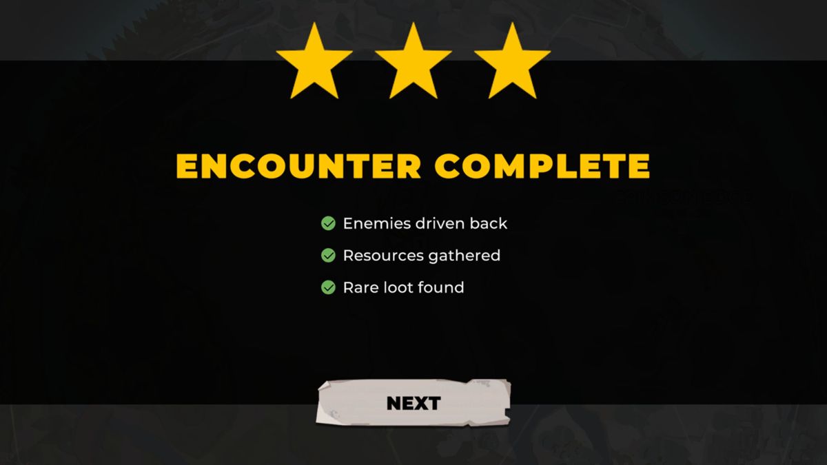Endless Survival (Android) screenshot: Encounter complete